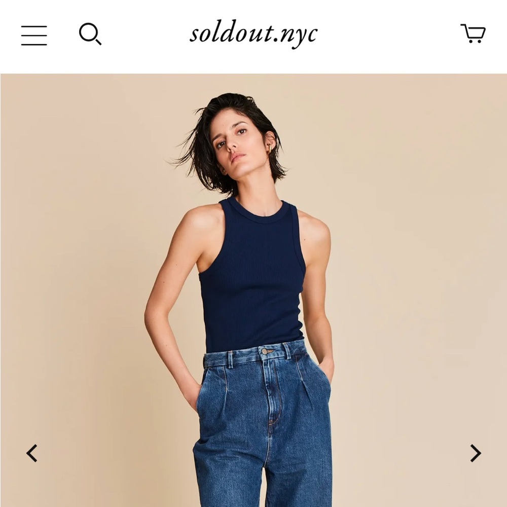 Sold Out NYC THE NOT SO BASIC TANK IN NAVY